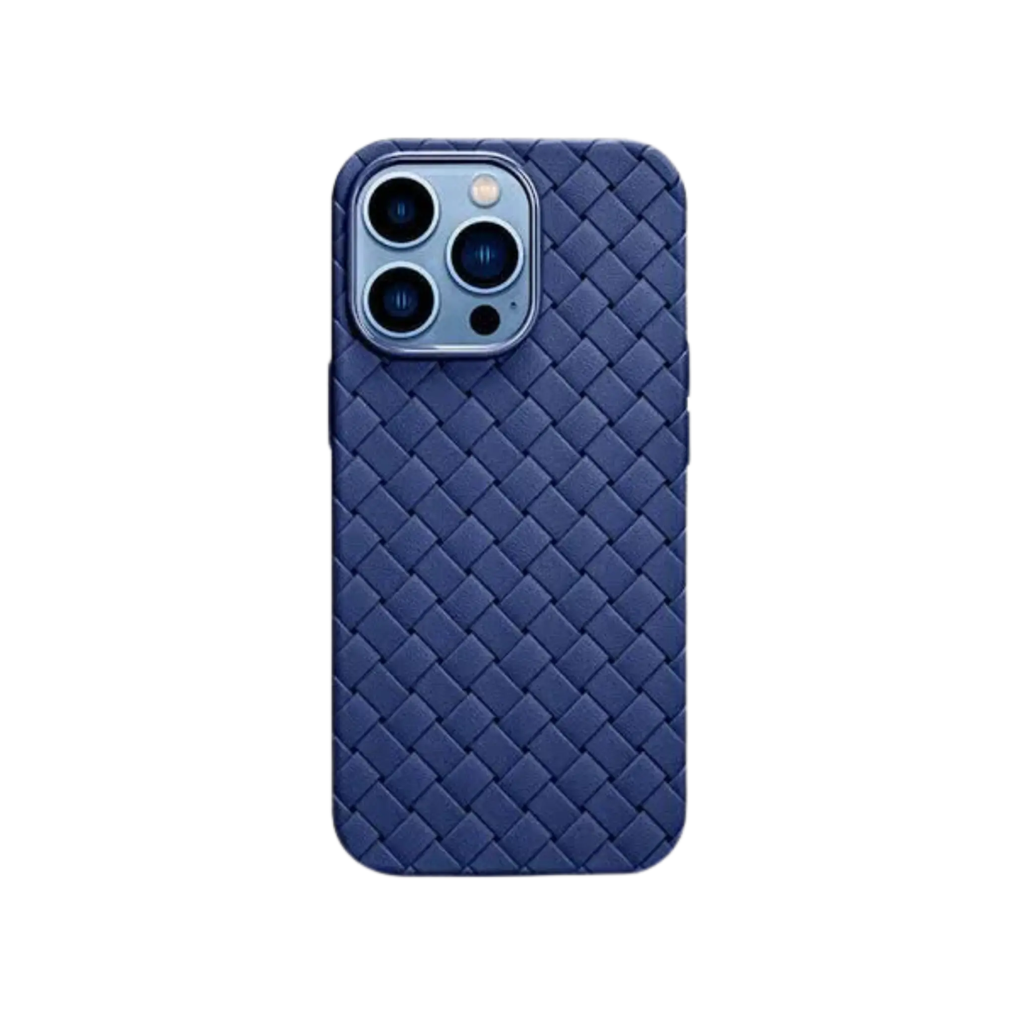 Navy blue woven iphone case