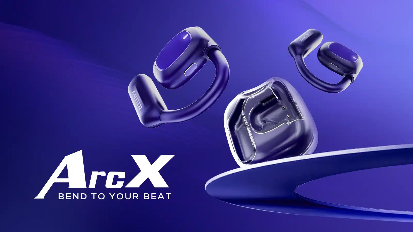 Faster arc x over ear buds